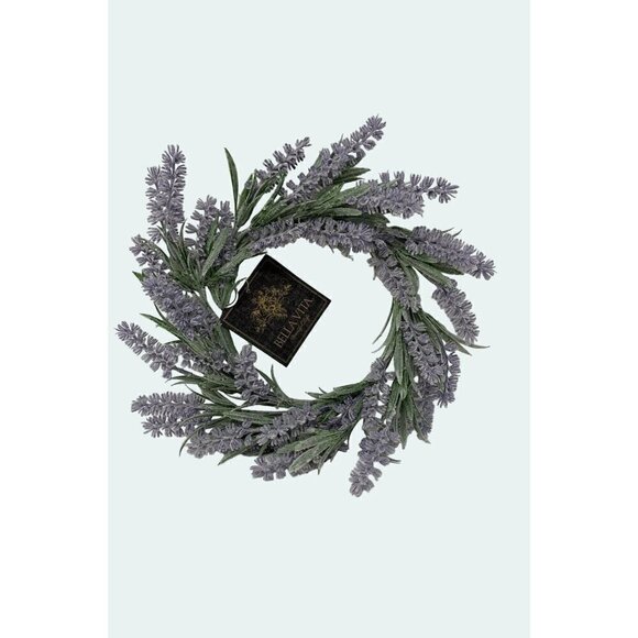 Lavender Wreath 12 Inch Wall Decor Faux Fake Spring Summer Decor Purple Farmhous - Picture 1 of 6
